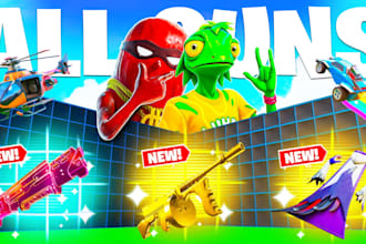 do fortnite thumbnail with desing photoshop and ai
