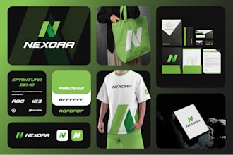 design brand identity and logo with branding kit