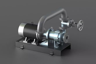 make 3d compressiors,pumps or factory motor,centrifugal machine design,cad model