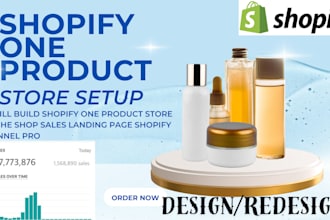 build shopify one product store niche shop high converting sales landing page