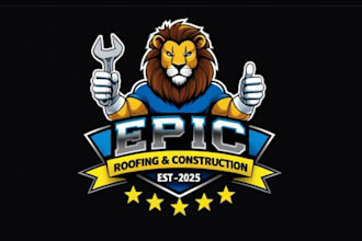 professional specially roofing and construction logo