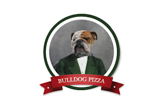 design professional exclusive bulldog pizza logo