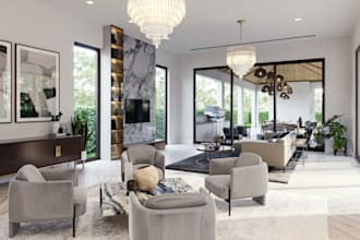 rebuild 3d villa apartment,interior radiator,furniture layout,minimalist bedroom