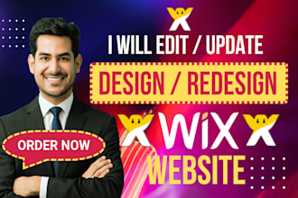 design wix, redesign wix, edit wix, update wix, revamp and fix your wix website