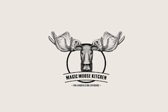 design excellent hipster logo for magic moose kitchen