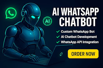 build whatsapp chatbot, ai chatbot and whatsapp api bot automation