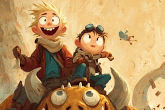 design children book illustration and children book cover