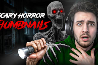 create viral horror thumbnails for youtube videos