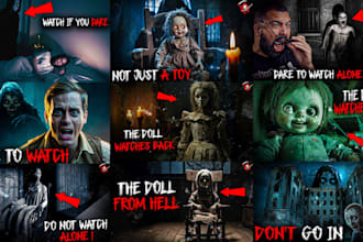 create viral horror thumbnails for youtube videos
