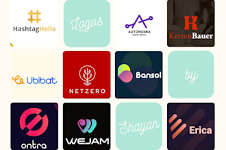 design a modern lettermark or wordmark logo for your brand