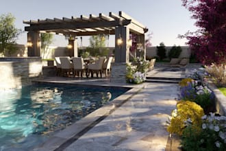 do your landscape design, pool, patio and 3d modeling