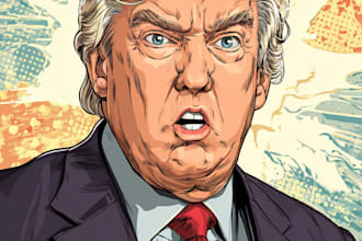 make a political cartoon art