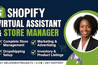 shopify virtual assistant, shopify manager, shopify expert
