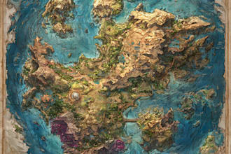 design a detailed fantasy map for your world or story