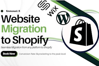 do shopify to shopify website clone, migrate wordpress and clone wix to shopify