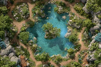 draw unique hand crafted fantasy maps