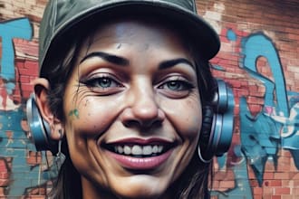 design custom multi layer graffiti portrait stencil art
