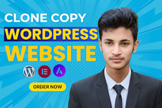 clone, copy, duplicate any website into wordpress elementor