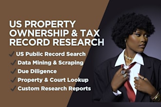 manually find USA property and court record data scrapping
