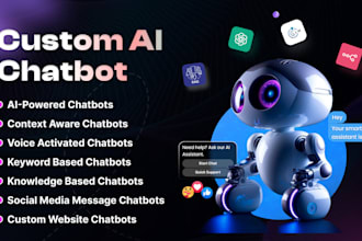 develop custom ai chatbot for website, chatgpt chatbot, ai chatbot development