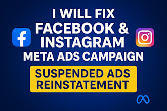 fix facebook instagram and tiktok  meta ads campaign