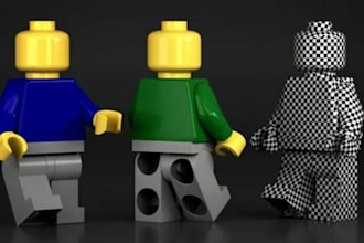 design professional 3d lego model, lego character design