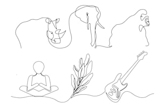 one line illustration of anything