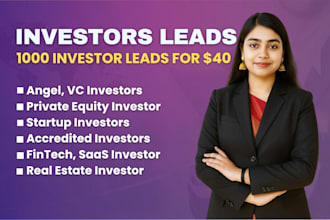 angel investors leads, vc investor leads for startup funding