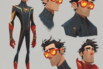 do a superhero character design