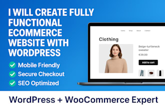 full functional wordprees ecommerce website