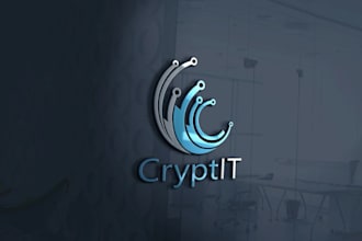 do professional cyber security and technology logo