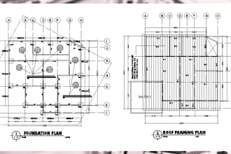 draft roof plan framing plan blueprint foundation plan architectural blueprint