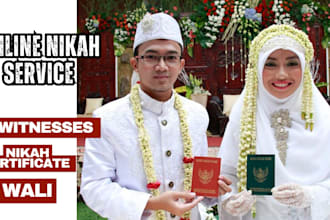 be your online nikah imam for revert muslim with dua, witness and certificate