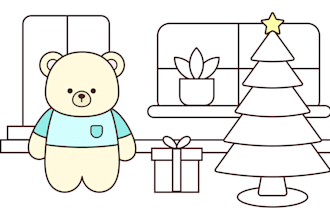 draw cute kawaii line art coloring pages