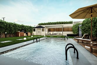 design your garden, backyard, patio, terrace 3d landscape