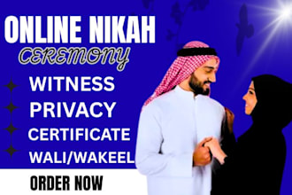 urgent nikah with wali, witnesses and shariah certificate