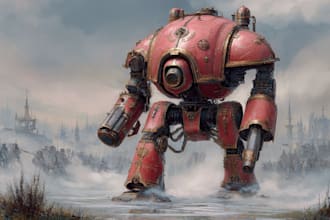 reate a warhammer, gore, metal maniac illustrations