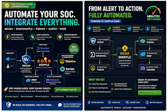 automate  soc integration and soar, thehive, shuffle, cortex, and wazuh