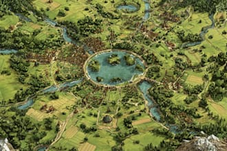 draw a wonderful custom fantasy map