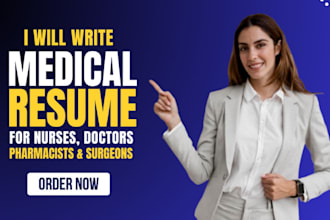 write ats optimized medical, healthcare, nursing, doctor, pharma, surgeon resume