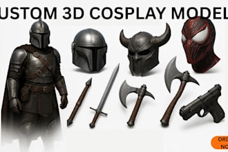 do wearable 3d model mask 3d helment 3d armor 3d cosplay prop for printing
