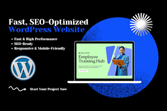 design a wordpress website with high performance and SEO setup