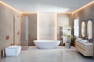 create high quality bathroom interior 3d renders