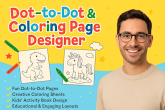 design dot to dot pages connect the dots for kids activity book, colouring pages