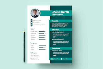 design professional resume cover letter CV