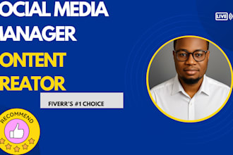 be social media marketing manager and digital content creator