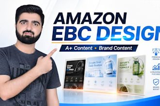 create amazon ebc,  a plus content, and amazon storefront and listing images