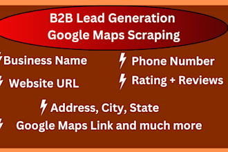 do b2b data collection, lead generation, google maps email list scraping