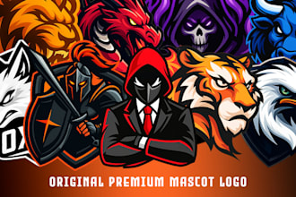 design professional mascot logo for streamer, twitch, esports, sports and gaming