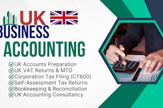 be your expert UK accountant, UK vat, UK accounts and UK tax return